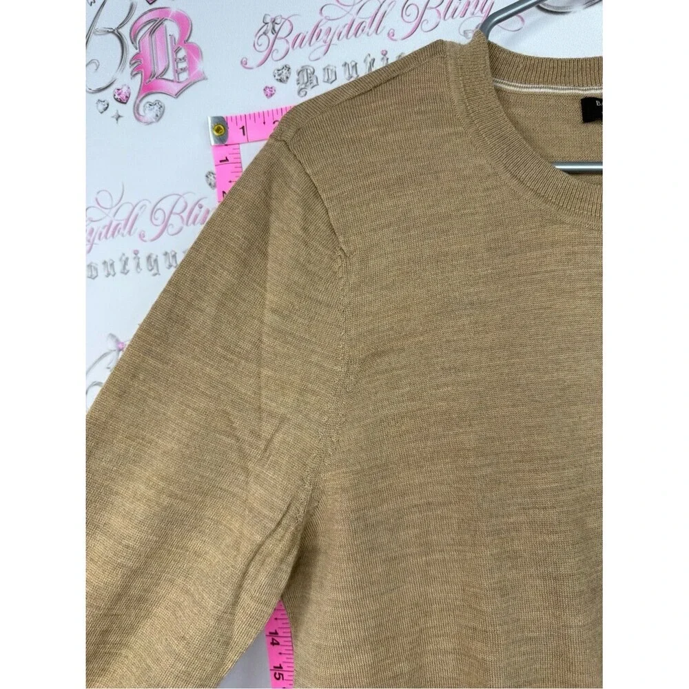 Banana Republic merino wool sweater top Crewneck Sweater - Camel